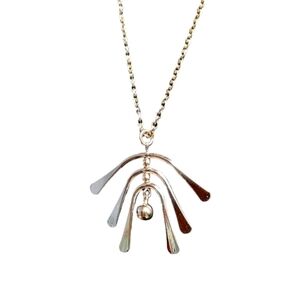 Silver Toned Unique Vintage Multi-Tierd Pendant Necklace